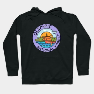 Olympic National Forest Washington Camping Canoe Hoodie